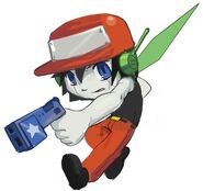 Quote's artwork from Cave Story 3D.