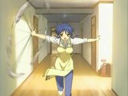 Misae charging against the Rugby Club Members during Clannad.