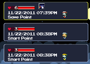 Three versions of Quote in Cave Story+ based on difficulty. Original, hard, and easy, respectively.