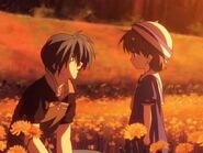 Tomoya makes up with Ushio in The Ends of the Earth.