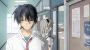 Tomoya depressed after breaking up with Tomoyo in Another World: Tomoyo Chapter.