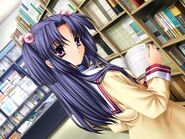 Kotomi as seen in the Clannad visual novel.