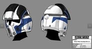 Concept art for the helmet