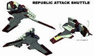 Concept art for a Nu-class attack shuttle