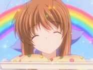 Sanae presenting her infamous bread