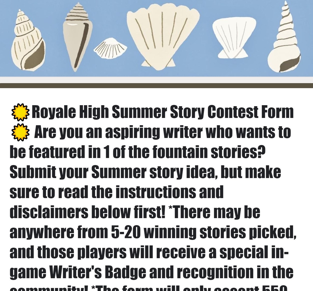 Royale High Fountain Stories Answers 2020 Summer