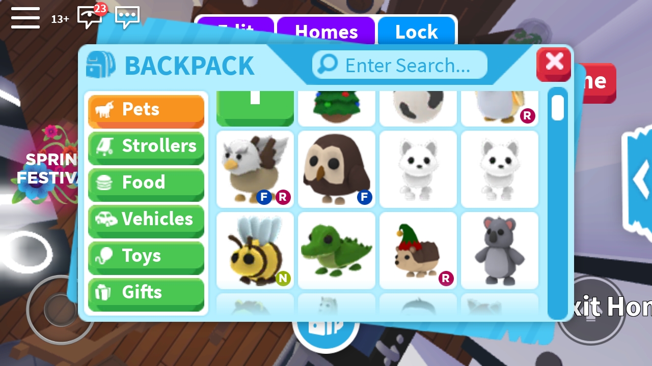 roblox adopt me food inventory