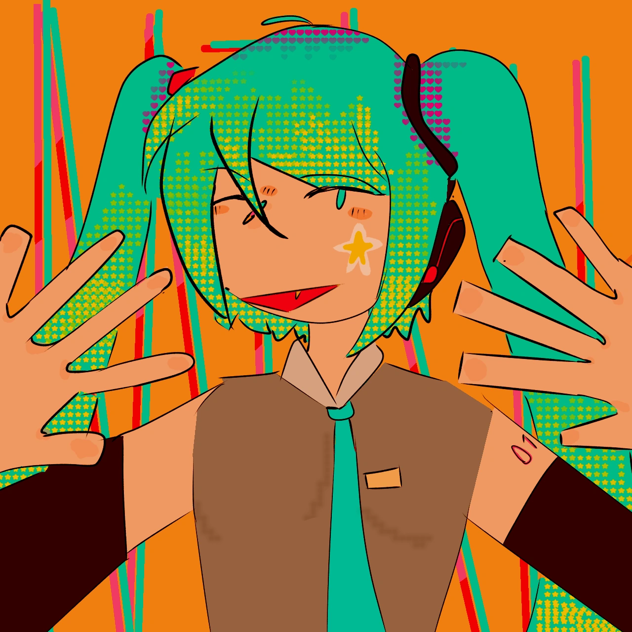 im not even a fan of vocaloid AHbut someone told me to draw miku and i
