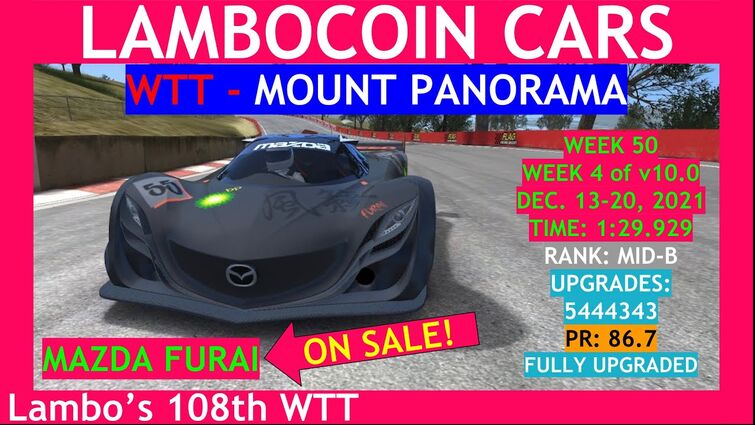 WTT 12/13/21 - Mazda Furai at Mount Panorama