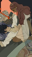 James e Cordelia em uma ilustração teaser
