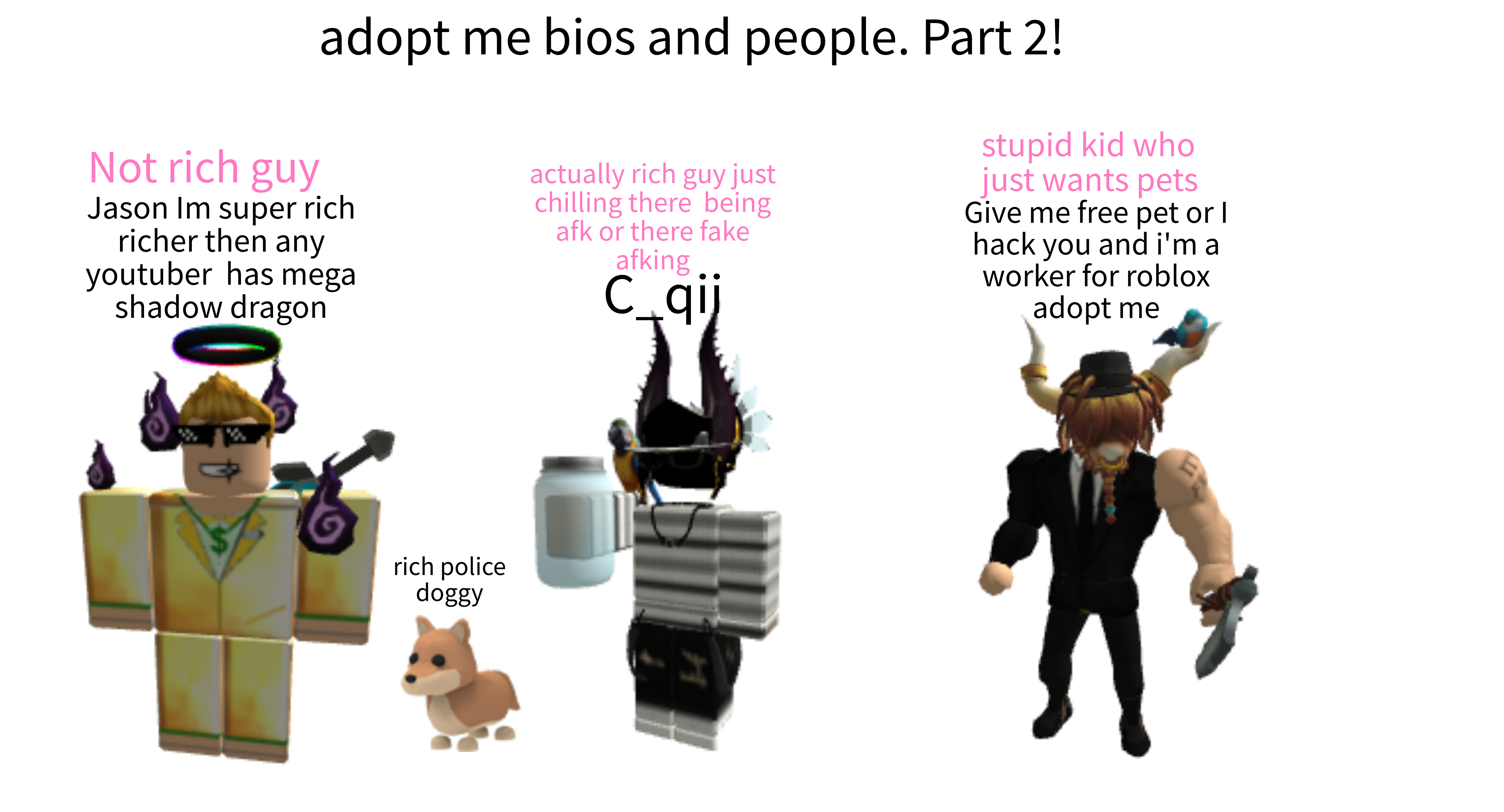 Some Adopt Me Stereotypes And Bios Fandom - what does afk mean in roblox adopt me