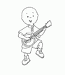 Caillou singing, dancing and playing the banjo