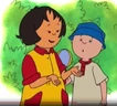 Caillou with his pal Sarah