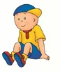 Caillou sitting down