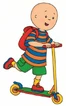 Caillou riding scooter