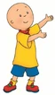 Caillou doing yoga