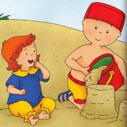 With Caillou in the book At the Beach