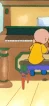 Caillou laughing while playing the piano (Caillou's Got Rhythm)