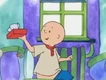 Caillou sitting on the toilet