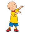 Caillou doing yoga