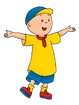 Caillou with the forward's cap