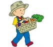 Caillou as a farmer