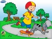 Caillou with a skateboard