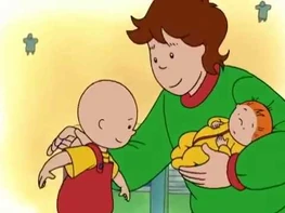 Caillou learns about the good things about being Rosie's big brother