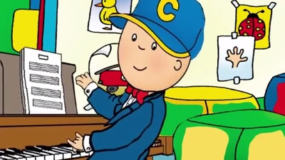 How Caillou plays the piano in that song