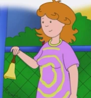 Mrs. Shelley ringing the bell.