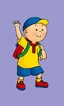 Caillou with a backpack