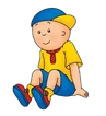 Caillou sitting down