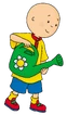 Caillou with a watering can