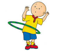 Caillou with a hula hoop