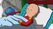 Caillou on his bed