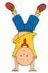 Caillou upside down