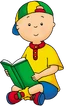 Caillou with a book