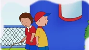 Caillou accidentally bumping into Andy