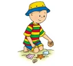 Caillou in the sand