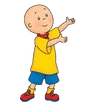 Caillou doing yoga