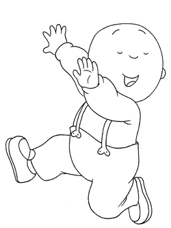 caillou and gilbert coloring pages