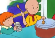 Rosie and Caillou with their instruments (Caillou's Got Rhythm)