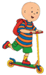 Caillou with a scooter