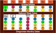 National Week Date Calendar B 2013-05-22