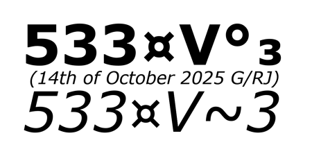 "14th of October, 2025" in Gregorian/Revised Julian and the Solstice Tri-Decimal Notation.