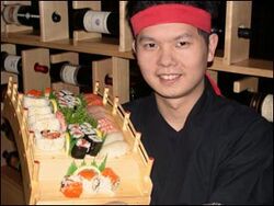 Tony Giang at the Sakana Grill