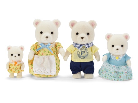 20933 Calico Critters White Polar Bear Family Set FS-19 EPOCH from JAPAN 