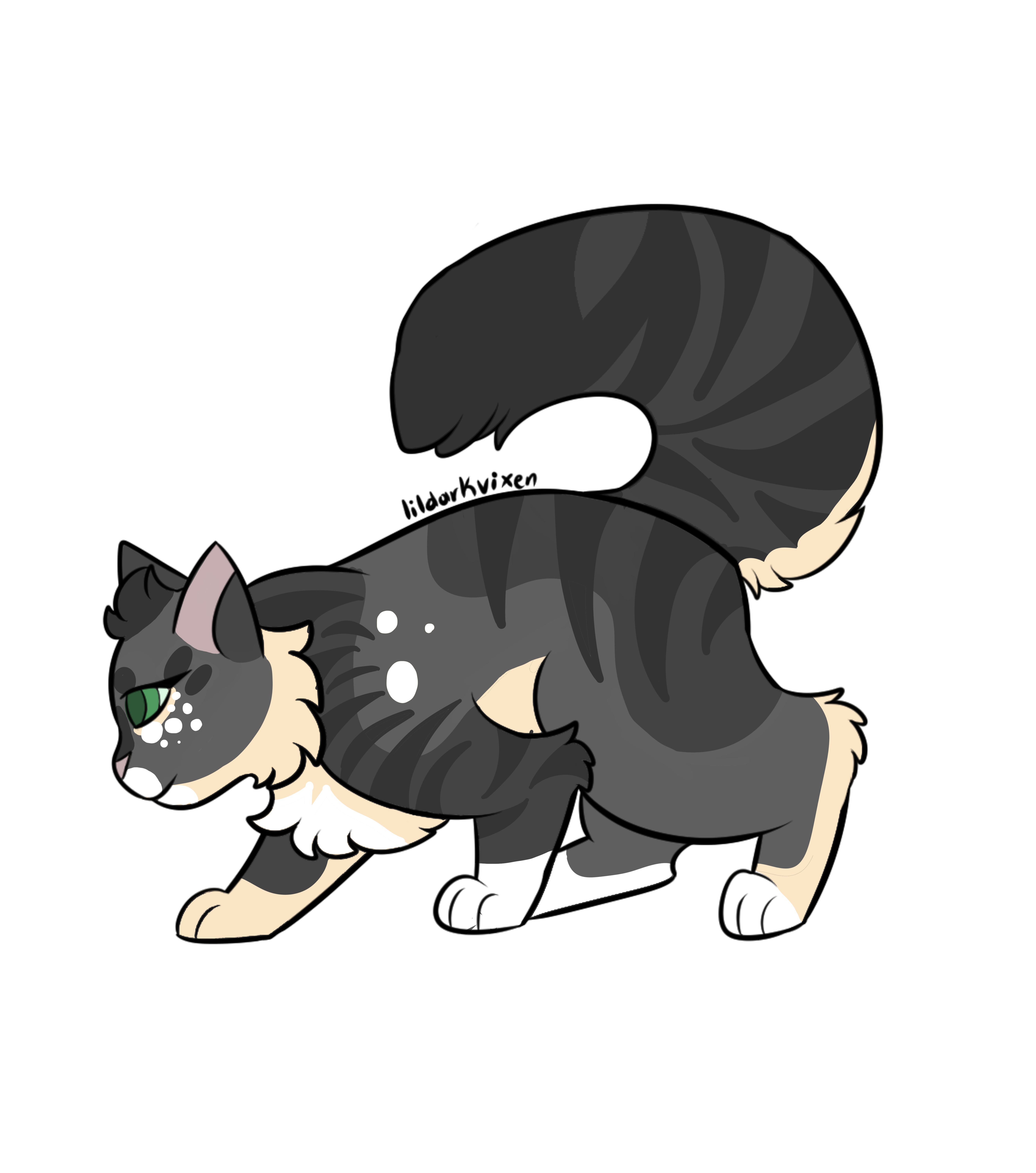 16150 - safe, artist:vanycat, sandstorm (warrior cats), cat, feline,  mammal, feral, warrior cats, angry, character name, claws, fangs, female,  fur, green background, paws, sharp teeth, simple background, solo, solo  female, tail, teeth