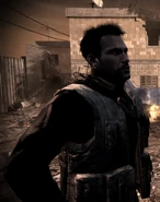 Tillbakablick där Makarov pratar med Yuri innan atombomben detoneras.