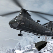 A CH-47 in the Care Package image.